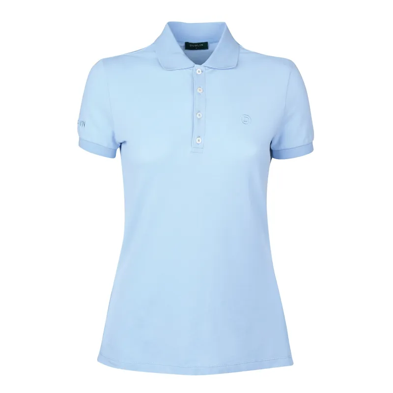 Dublin Lily Cap Sleeve Polo Shirt Ladies in Ice